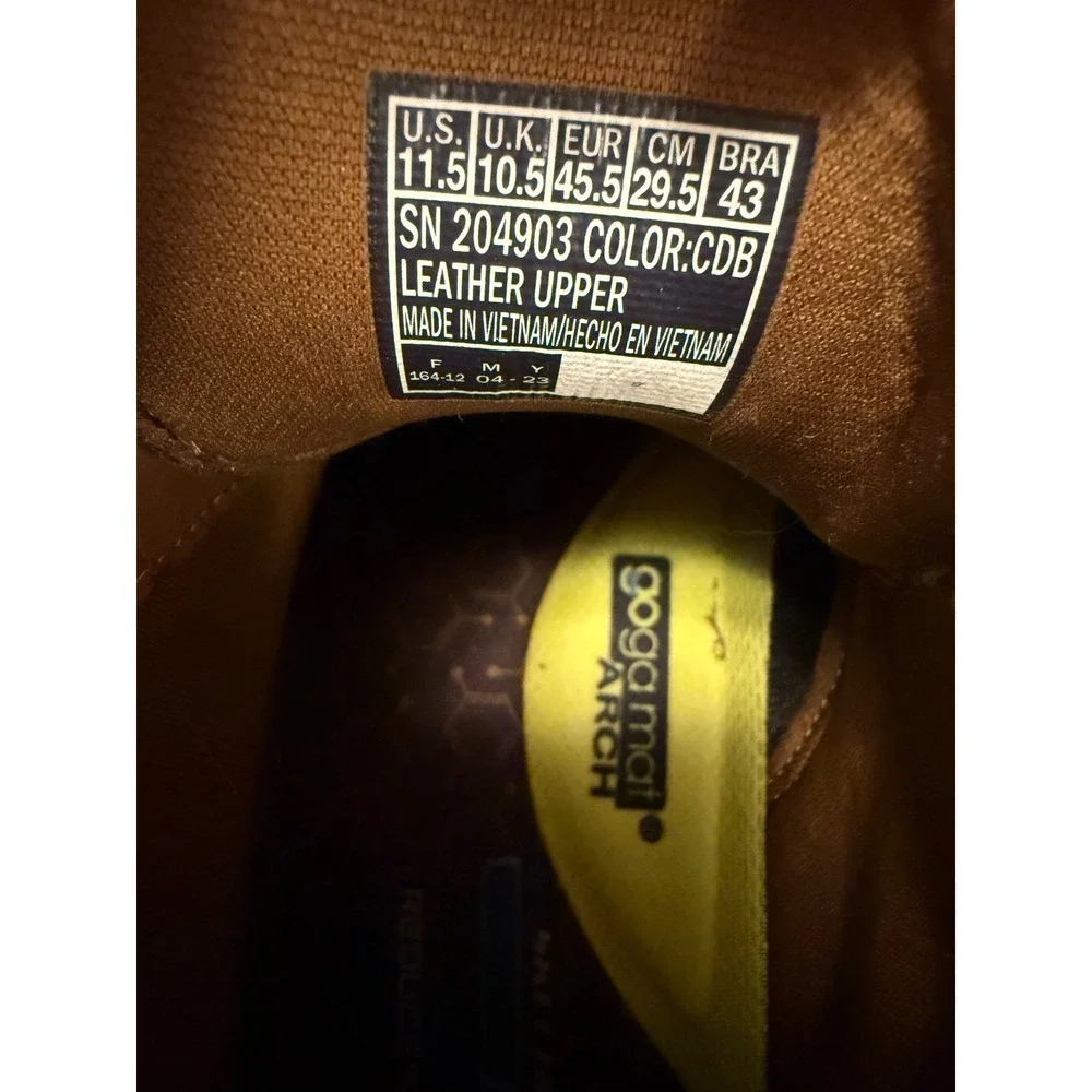 Skechers Chukka Boot Mens 11.5 Brown Leather Memory Foam 204903